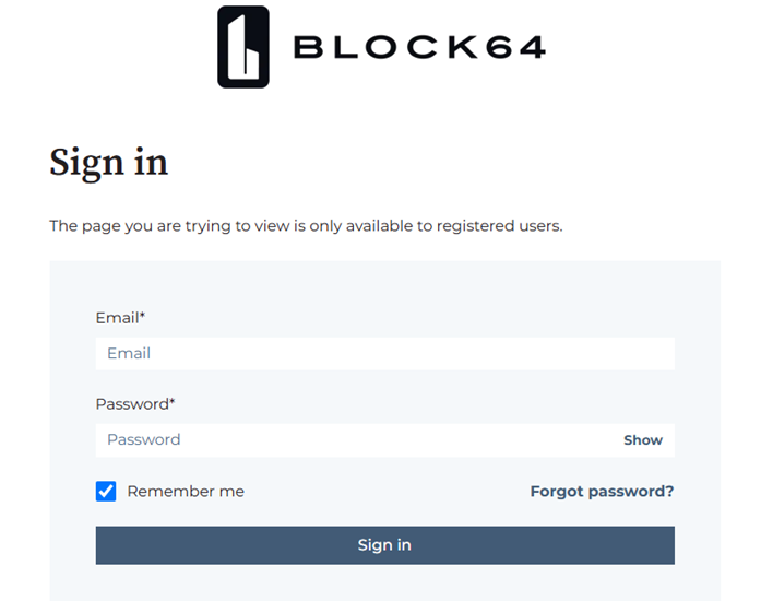 Block 64 Support Center