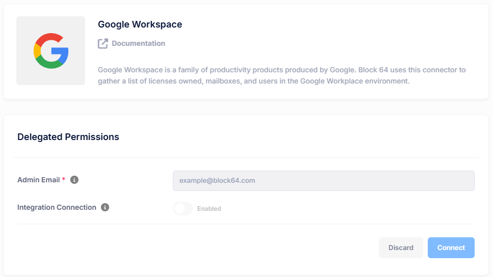Integrations : SaaS : Google Workspace